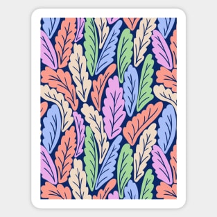 Tropical colorful leaves botanical pattern in blue Sticker